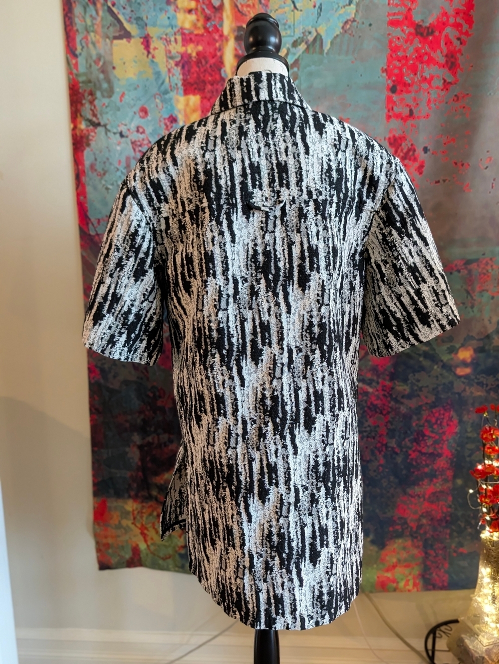 Day Birger et Mikkelsen Black & White Tunic Shirt Coat (Lilo Artistic Texture) - Picture 4 of 11